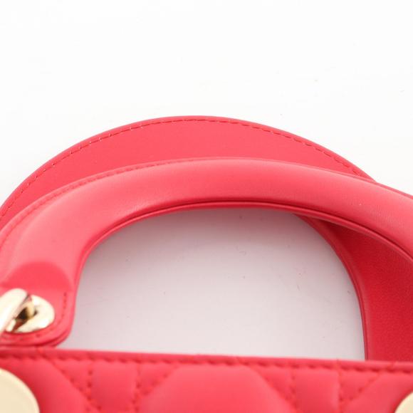 Dior LADY MY ABCDIOR Cannage Small Handbag Bag Red - Picture 7 of 9